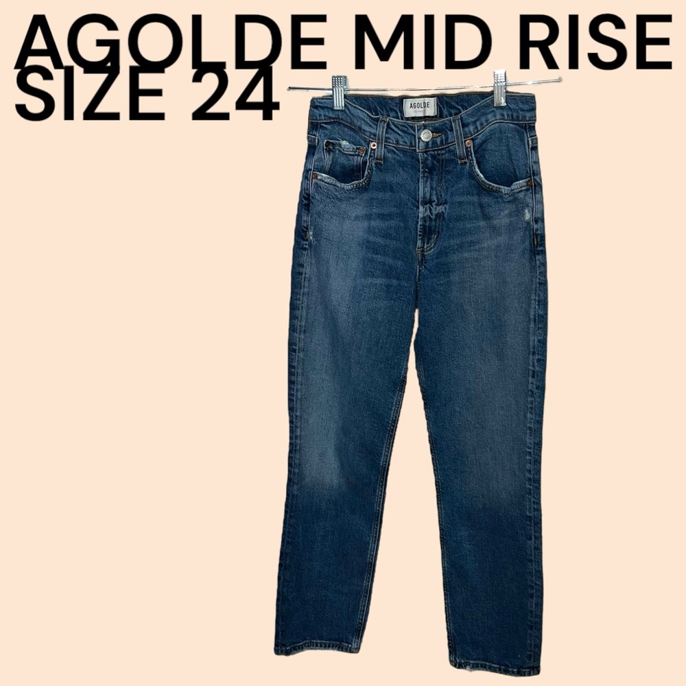 Agolde Kye Mid Rise Straight Crop Jeans